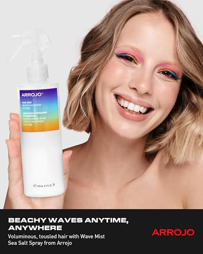Arrojo Wave Mist Sea Salt Spray Sulfate & Paraben-Free Sea Salt Hair Texture Spray Adds Beach Waves Volume & Light Hold For All Hair Types 8.3 Fl. Oz