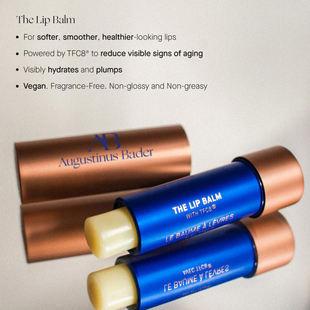 Augustinus Bader The Lip Balm Luxury Nourishing & Hydrating Treatment Balm Smooths Softens & Restores Dry Chapped Lips Lightweight Long-Lasting Moisture 4 G / 0.14 Oz