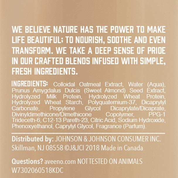 Aveeno Farm-Fresh Oat Milk Leave-In Hair Conditioner Treatment Lightweight Moisturizer For Dry Damaged Hair Safe For Color-Treated Hair Sulfate Paraben & Dye-Free