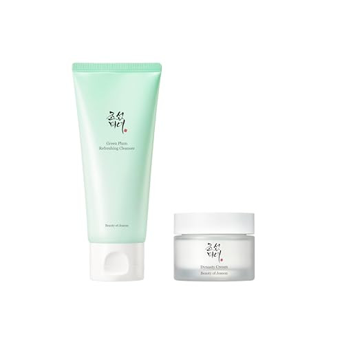 Beauty Of Joseon Green Plum Refreshing Cleanser (100Ml 3.38 Fl.Oz.) With Dynasty Cream Hydrating Face Moisturizer (50Ml 1.69 Fl.Oz.) Korean Skincare