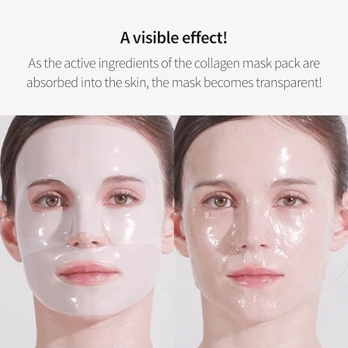 Benton Hydrogel Collagen Face Mask Overnight Hydrolyzed Cooling All In One Care Pore Minimizer Hydrating Brightening Anti-Aging Firming Improves Skin Texture Korean Skin Care For Sensitive 27Gx4Ea
