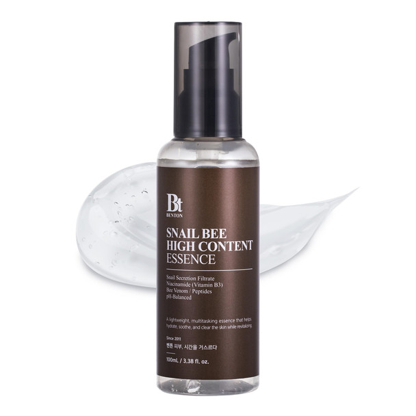 Benton Snail Bee High Content Essence 100Ml (3.38 Fl Oz.) - Snail Mucin Essence With Niacinamide & Bee Venom | Korean Skin Care Face Moisturizer For Women & Men With Combination Oily Skin