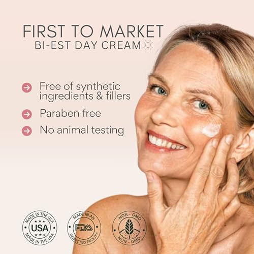 Biolabs Pro Biobeauty Day Cream Vitamin C Hydrating Anti-Aging Moisturizer Infused Real Bioidentical Hormones Hyaluronic Acid Niacinamide Peptides Shea Butter Green Tea Revive Face & Under Eye (1Oz)