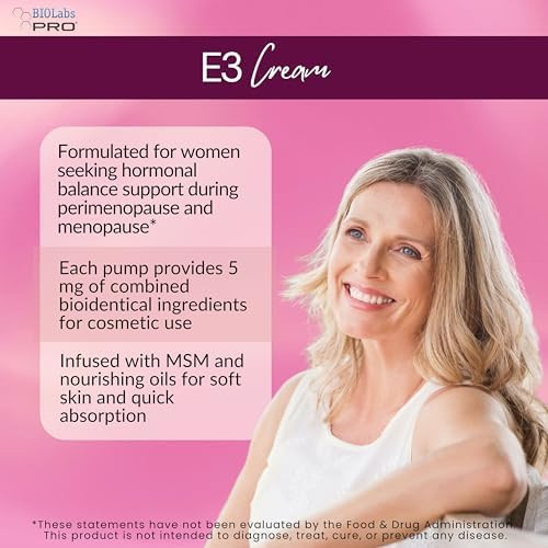 Biolabs Pro Estri Cream - Bioidentical E3 Cream - Menopausal Support For Women - 5Mg E3 Per Dose - Two Month Supply 3Oz