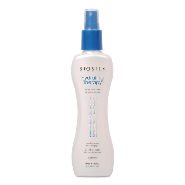 Biosilk Hydrating Therapy Pure Moisture Leave-In Hair Spray For Frizz Control & Hydration Adds Shine Replenishes Hair Moisture Sulfate-Free Paraben-Free Cruelty-Free 7 Oz