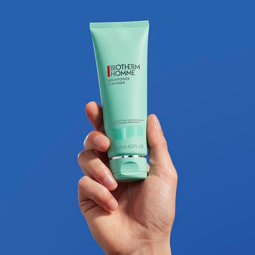 Biotherm Homme Aquapower Cleanser For Oily And Dry Skin With Oligo Elements Delivers A Clean Fresh And Hydrated Complexion Suitable For Shaving Prep Tube 4.2 Fl. Oz