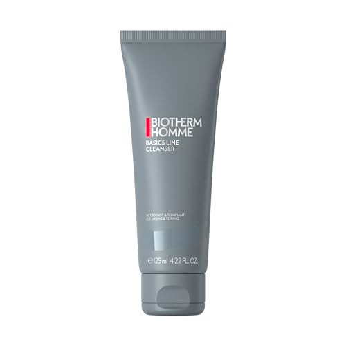Biotherm Homme Basics Line Cleanser With Biotech Plankton Gentle Daily Cleansing Gel For Men With Normal Skin Fresh And Toning Effect Prepares Skin For Shaving 4.2 Fl. Oz. Squeeze Tube