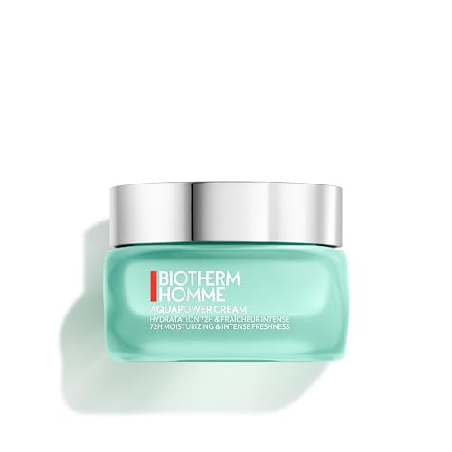 Biotherm Homme Aquapower Hydrating Cream Moisturizer For Men P.Antartica Mannose & Hyaluronic Acid 72H Long-Lasting Concentrated Hydrator Reinforces Natural Hydrating System 1.7 Fl. Oz