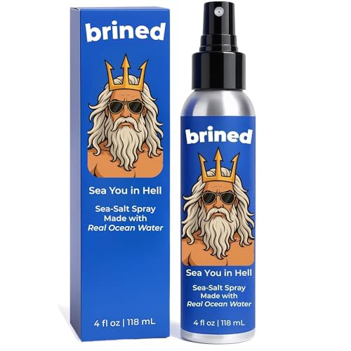 Brined Sea Salt Spray For Hair Men & Women | Real Ocean Water Texturizing Spray | Beach Hair Waves Volume & Matte Finish | Aloe Kelp & Vitamin B5 | Sulfate-Free Paraben-Free 4Oz