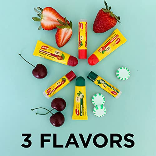 Carmex Daily Care Moisturizing Lip Balm With Spf Variety Pack In Fresh Cherry Strawberry And Wintergreen Flavors: Daily Care Sticks 0.15 Oz - 3 Count (1 Pack) Daily Care Tubes 0.35 Oz 3 Count (1 Pack)