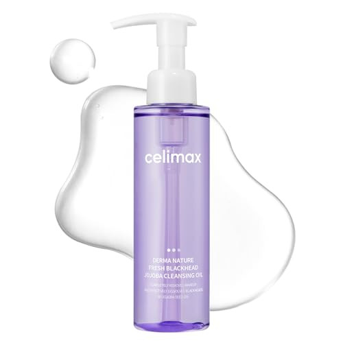 Celimax Derma Nature Fresh Blackhead Jojoba Cleansing Oil | Light & Non-Greasy Daily Makeup Remover Facial Cleanser Clogged Pore & Blackheads Removal Deep Cleansing150Ml