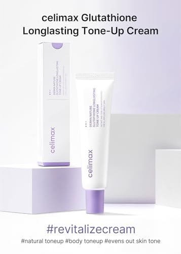 Celimax Derma Nature Glutathione 9 Hour Long Lasting Tone Up Cream | Even Toning For Soothing Hydrating Moisturizing 1.18 Fl Oz