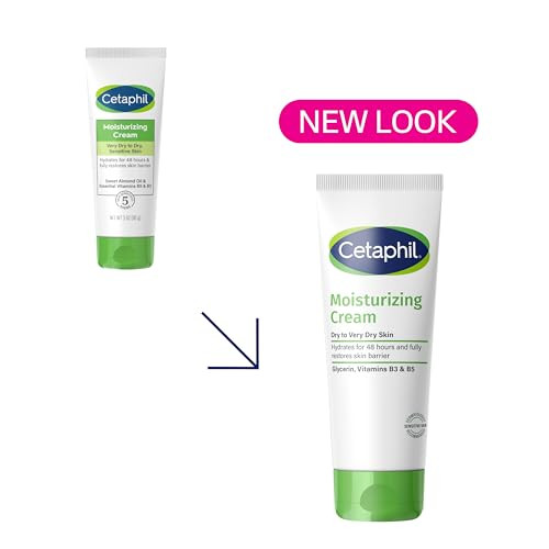 Cetaphil Body Moisturizer Hydrating Moisturizing Cream For Dry To Very Dry Sensitive Skin New 3 Oz Pack Of 3 Fragrance Free Non-Comedogenic Non-Greasy Pack Of 4