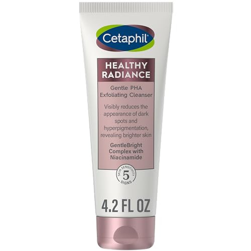 Cetaphil Face Wash Healthy Radiance Gentle Exfoliating Cleanser Visibly Reduces Look Of Dark Spots And Hyperpigmentation Designed For Sensitive Skin Hypoallergenic Fragrance Free 4.2Oz