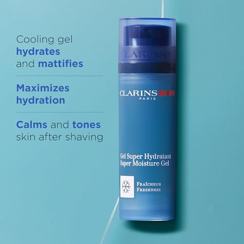 Clarinsmen Super Moisture Gel | Cooling Gel For Men | Hydrates Mattifies Soothes Energizes And Defies Shine | Calms And Tones Skin After Shaving | All Skin Types 1.7 Ounces