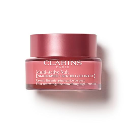 Clarins Multi-Active Renewing Night Moisturizer With Niacinamide | Smooth Fine Lines | Visibly Tighten Pores | Even Tone And Texture | Boost Glow | Strengthen Moisture Barrier | Dry Skin Type