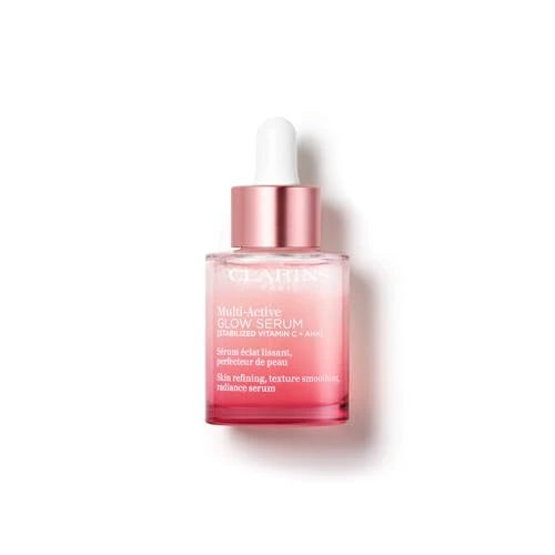 Clarins Multi-Active Brightening Glow Serum With Vitamin C + Aha | Visibly Brightens Evens Tone Smooths Texture + Refines Pores* | All Skin Types 1 Fluid Ounce