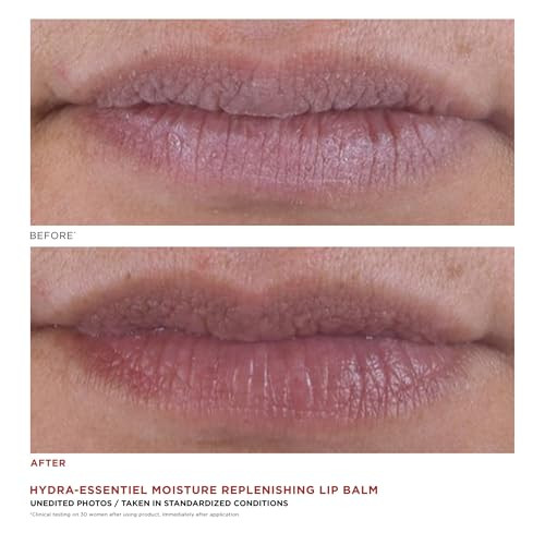 Clarins Hydra-Essentiel Moisture Replenishing Lip Balm | 60 Seconds To Plumper Skin* | 24H Hydration* | Contains Hyaluronic Acid + Plumping Peptides | All Skin Types 0.5 Ounces