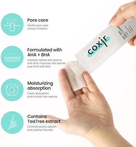 Coxir Aha + Bha Pore Clearing Toner L All Skin Types Purifying Aha Bha Daily Pore CareK Beauty SkincareKorean Skincare[150Ml5.07Fl.Oz]