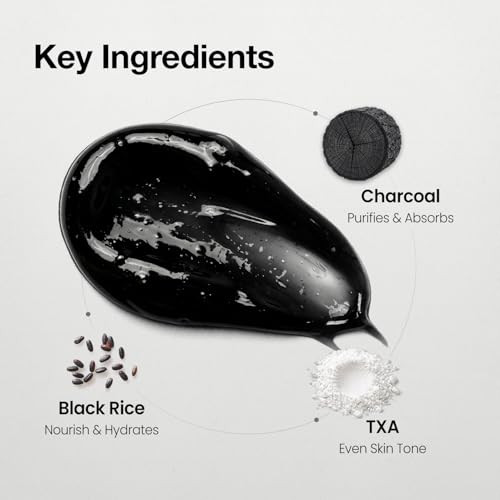Coxir Txa Black Rice Pore Mask Korean 3-In-1 Wash-Off Mask Serum| Pore Purifying Blackhead Care Hydrating Skin Toning Treatment With Txa & Black Rice |Vegan K-Beuaty Face Mask [50Ml/1.69 Fl.Oz]