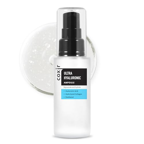 Coxir Ultra Hyaluronic Acid Serum [50Ml/1.69 Fl.Oz.] | 40% Of Hyaluronic Acid Collagen Cica Vitamin B5 | Lightweight Daily Serum | Hydrating Smoothing Calming Moisturizing