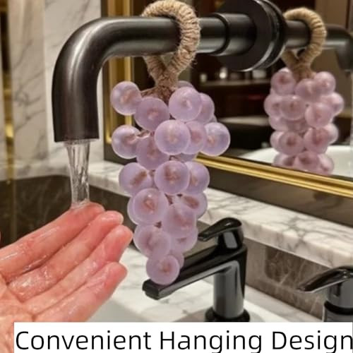Crivery Purple Grape Soap On A Rope Handcrafted Grape Cluster Shaped Soaps Lasting Fragrance Natural Cold Process Artisan Soaps For Hand Washing Air Freshening & Decorative