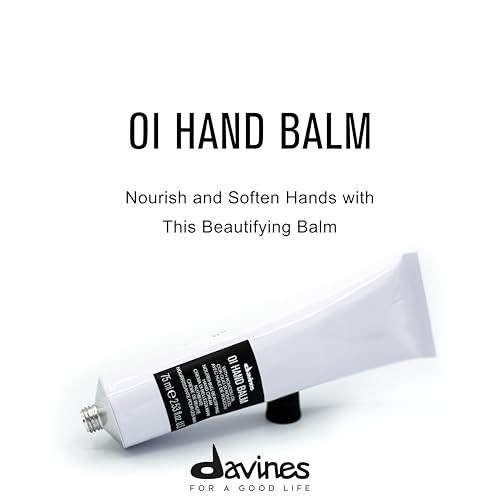 Davines Oi Hand Balm Nourishing Anti-Aging Hand Cream For All Skin Types - Protects Hands From Environmental Damage With Antioxidant Roucou Oil - Lightweight & Fast Absorbing Hydration 2.54 Fl Oz
