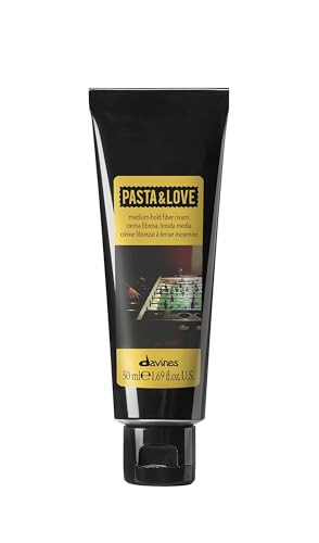 Davines Pasta & Love Medium-Hold Fiber Cream Texturizing Styling Cream - Adds Pliable Definition Flexible Control & Natural Finish For Short Hair Styles 1.69 Fl Oz