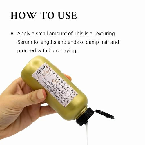 Davines This Is A Texturizing Serum Light Hold Texture & Structure - Serum For Wavy Looks - Adds Body & Softness Without Weighing Down 5.07 Fl Oz