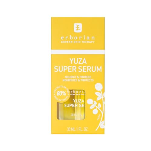 Erborian Yuza Super Serum Facial Serum With Yuzu Extract & Vitamin C For Radiant & Toned Skin - Nourishes Moisturizes & Protects Korean Skincare 1 Fl Oz