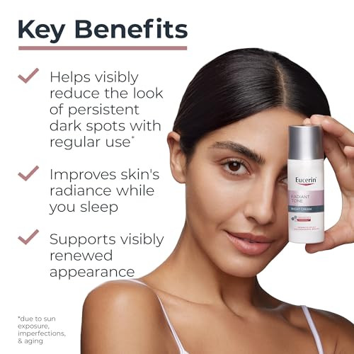 Eucerin Radiant Tone Night Cream Dark Spot Corrector With Thiamidol Night Moisturizer For Face All Skin Types 1.7 Oz Bottle