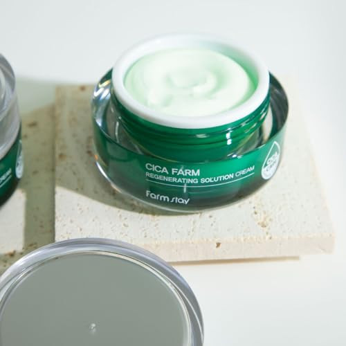 Farmstay Cica Farm Regenerating Solution Cream - Face Moisturizer - Moisturizer Face Cream Reduces Wrinkles 1.69 Oz