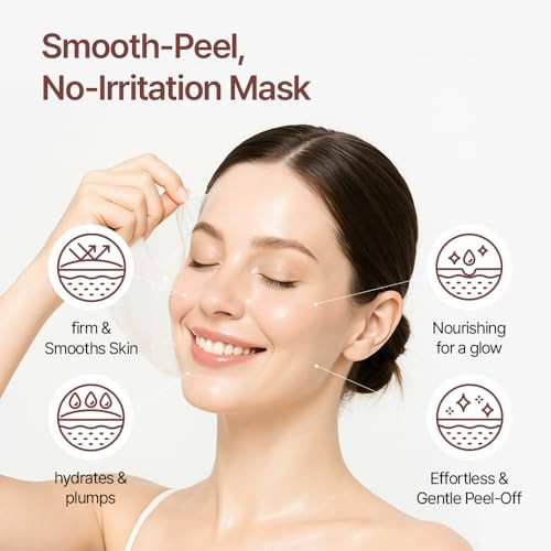 Farmstay Rice & Hyaluronic Acid Real Wrapping Face Mask (5.07 Fl Oz) - Peel Off Facial Mask For Skin Glow Instant Makeup Ready Canvas Deep Hydration Spatula Included