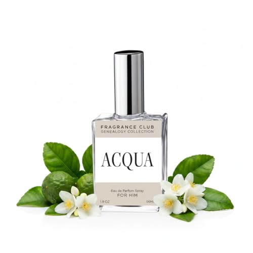 Fragrance Club Acqua Eau De Parfum For Men Fresh Aquatic Citrus Cologne Long Lasting - Clean Masculine Luxury Inspired Fragrance Everyday Summer Scent 1.9 Fl Oz