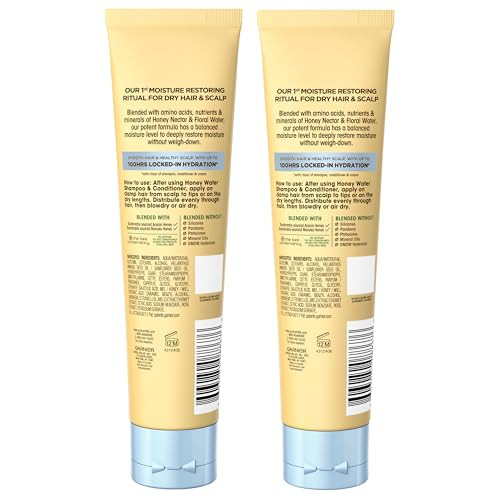 Garnier Whole Blends Honey Water Cream 100 Hours Moisture Lock Dry Hair Scalp Honey Nectar And Floral Water Pack Of 2
