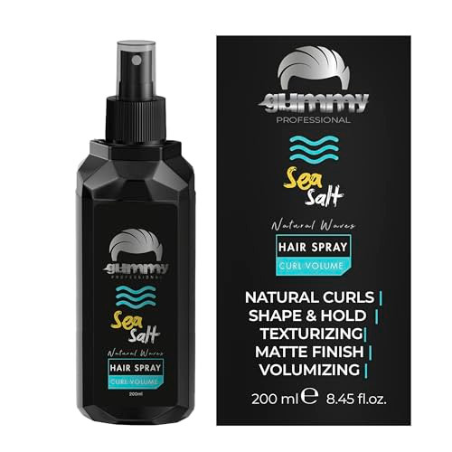 Gummy Professional Curl & Sea Salt Hair Spray Texturizing Spray For Natural Waves Added Volume Lift & Matte Texture Lightweight Styling For Men & Women With Creatine 8.45 Fl Oz / 200 Ml