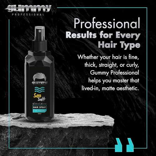 Gummy Professional Curl & Sea Salt Hair Spray Texturizing Spray For Natural Waves Added Volume Lift & Matte Texture Lightweight Styling For Men & Women With Creatine 8.45 Fl Oz / 200 Ml