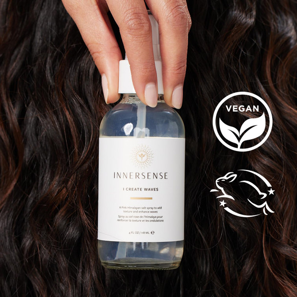 Innersense Organic Beauty - Natural I Create Waves Pink Himalayan Salt Spray | Non-Toxic Cruelty-Free Clean Haircare (4Oz)