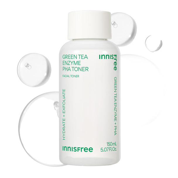 Innisfree Green Tea Enzyme Pha Toner With Hyaluronic Acid Hydrating Korean Exfoliating Essence For Smooth Glowing Skin