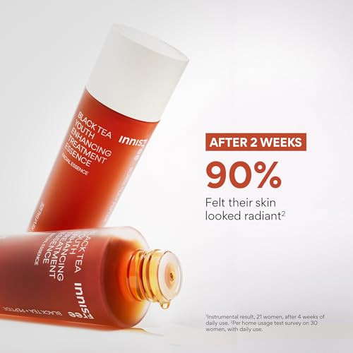 Innisfree Black Tea Youth Essence Korean Anti-Aging Treatment With Niacinamide For Radiance Firm Skin Hydration And Barrier Support