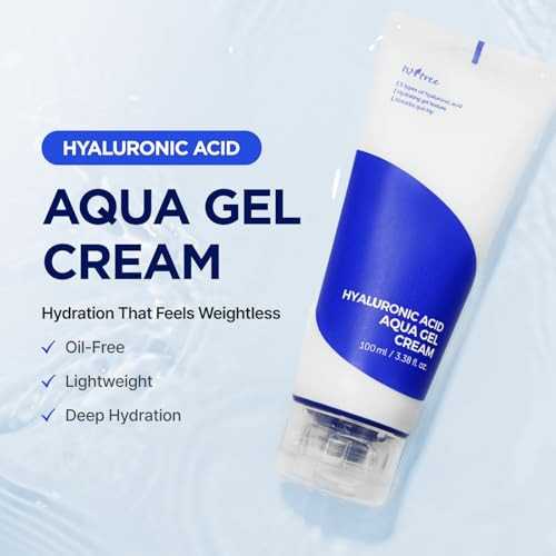 Isntree Hyaluronic Acid Aqua Gel Cream 100Ml 3.38 Fl Oz | Korean Skincare | Lightweight Moisturizer | Quick-Absorbing Hydration | For Oily To Combination Skin