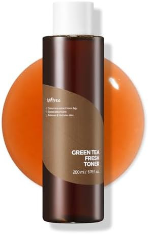 Isntree Green Tea Fresh Toner 200Ml 6.76 Fl.Oz | Korean Skincare | Toner For Oily Skin | Sebum Control | Hydrating And Refreshing