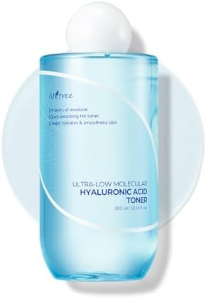 Isntree Ultra-Low Molecular Hyaluronic Acid Toner 300Ml 10.14 Fl.Oz | Korean Skincare | Quick Absorbing | Deep Hydration & Skin Smoothing | Vegan & Fragrance-Free
