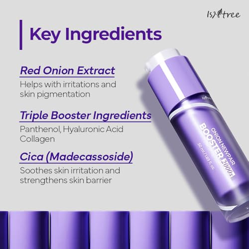 Isntree Onion Newpair Booster 2000S 1.69 Fl.Oz | Spicule Microneedling Facial Serum | Panthenol Hyaluronic Acid Collagen Cica | Pore Care Pigmentation Skin Texture | Korean Skin Care