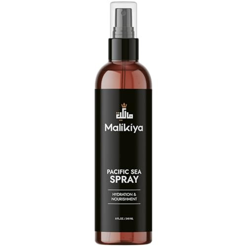 Malikiya Sea Salt Spray For Men Beach Waves Fluffy Textured Hair | Natural Non-Greasy No Crunch Firm Hold | Coconut Water & Sea Kelp 8 Oz