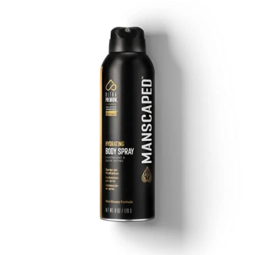 Manscaped Ultrapremium Hydrating Body Spray Non-Greasy Quick Drying Spray-On Moisturizer Formula With Red Algae And Hyaluronic Acid For Skin Hydration (6 Oz Aluminum Bottle)