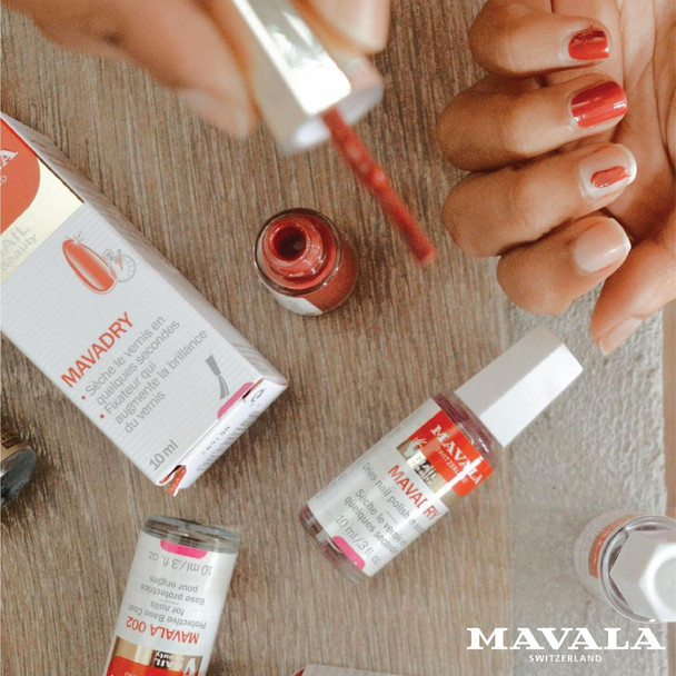 Mavala Mavadry Manicure Timesaver For Touch-Dry Nails | Dries In Seconds | Chip Resistant Formula | Long Lasting | Prevent Flaking | Leaves Brilliant Sheen (0.3 Oz.)