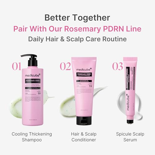 Medicube Rosemary Pdrn Purify & Nourish Shampoo And Conditioner Set | Korean Hair Care Set For Dry Fine Weak-Looking Hair | Amino Acid For Strength & Softness | Nourishing Yet Lightweight Formula