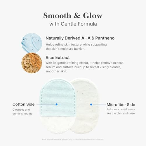 Medicube Zero Pore Peel Pads (8Ea) | Smoothing Mitt For Face & Body | Rice Extract Natural Aha & Panthenol | Double-Sided Organic Cotton & Microfiber Pads | Polish For Smooth Clear Skin