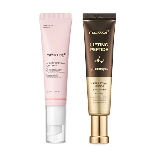 Medicube Eye Serum Duo For Firmer-Looking Skin: Pdrn Peptide Serum And Deep Reviving Peptide Eye Cream | Korean Skincare s For Women Skin Care Set